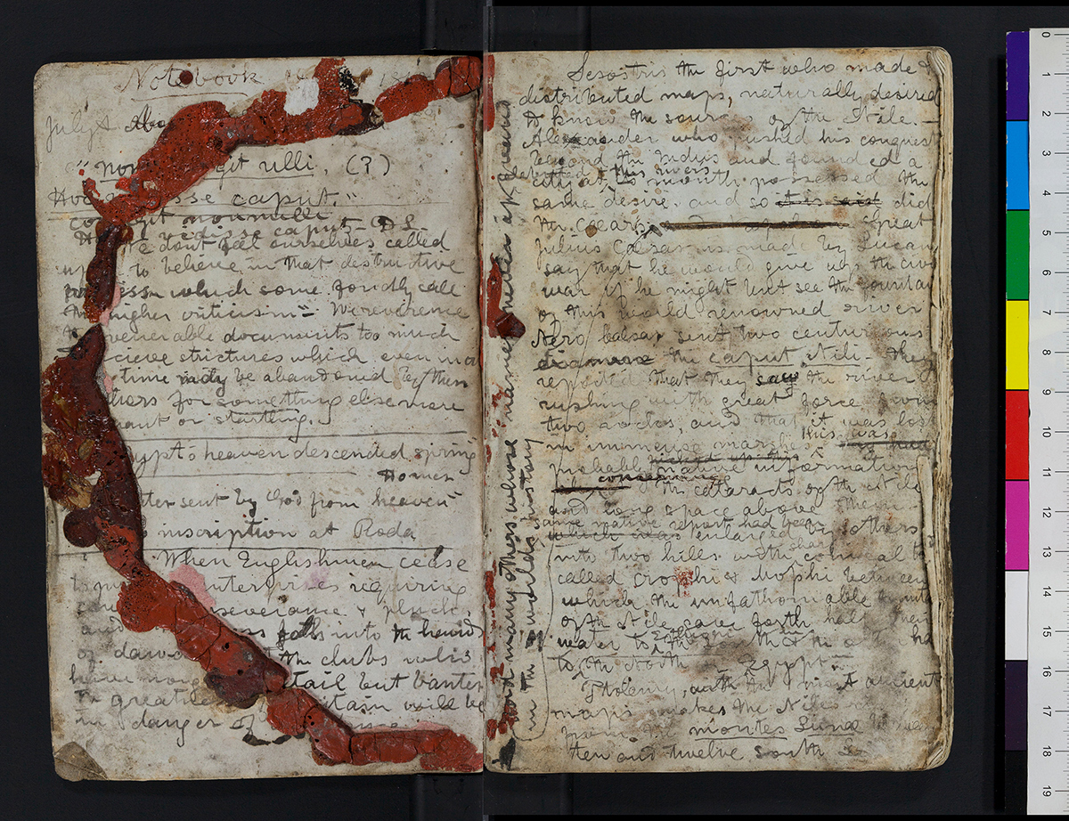 Image of two pages from Notebook Entitled Copy from Observations of Kuzinga-Mubozwa Country (Livingstone 1868:[2]-[3]). Copyright David Livingstone Centre, University of Glasgow Photographic Unit, and Dr. Neil Imray Livingstone Wilson (as relevant). Creative Commons Attribution-NonCommercial 3.0 Unported (https://creativecommons.org/licenses/by-nc/3.0/).