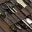 Livingstone's surgical instruments in leather pouch, detail. Copyright Livingstone Online. May not be reproduced without the consent of the National Trust for Scotland, for the Scottish National Memorial to David Livingstone Trust.