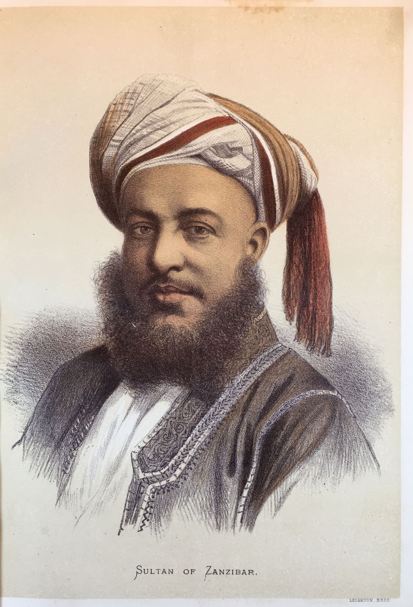Sultan of Zanzibar [Barghash bin Said]. Illustration from James E. Ritchie, The Pictorial Edition of the Life and Discoveries of David Livingstone, 2 vols (London and Edinburgh: A. Fullarton & Co., 1876-1879), 2:np. Copyright Adrian S. Wisnicki. Creative Commons Attribution-NonCommercial 3.0 Unported (https://creativecommons.org/licenses/by-nc/3.0/).
