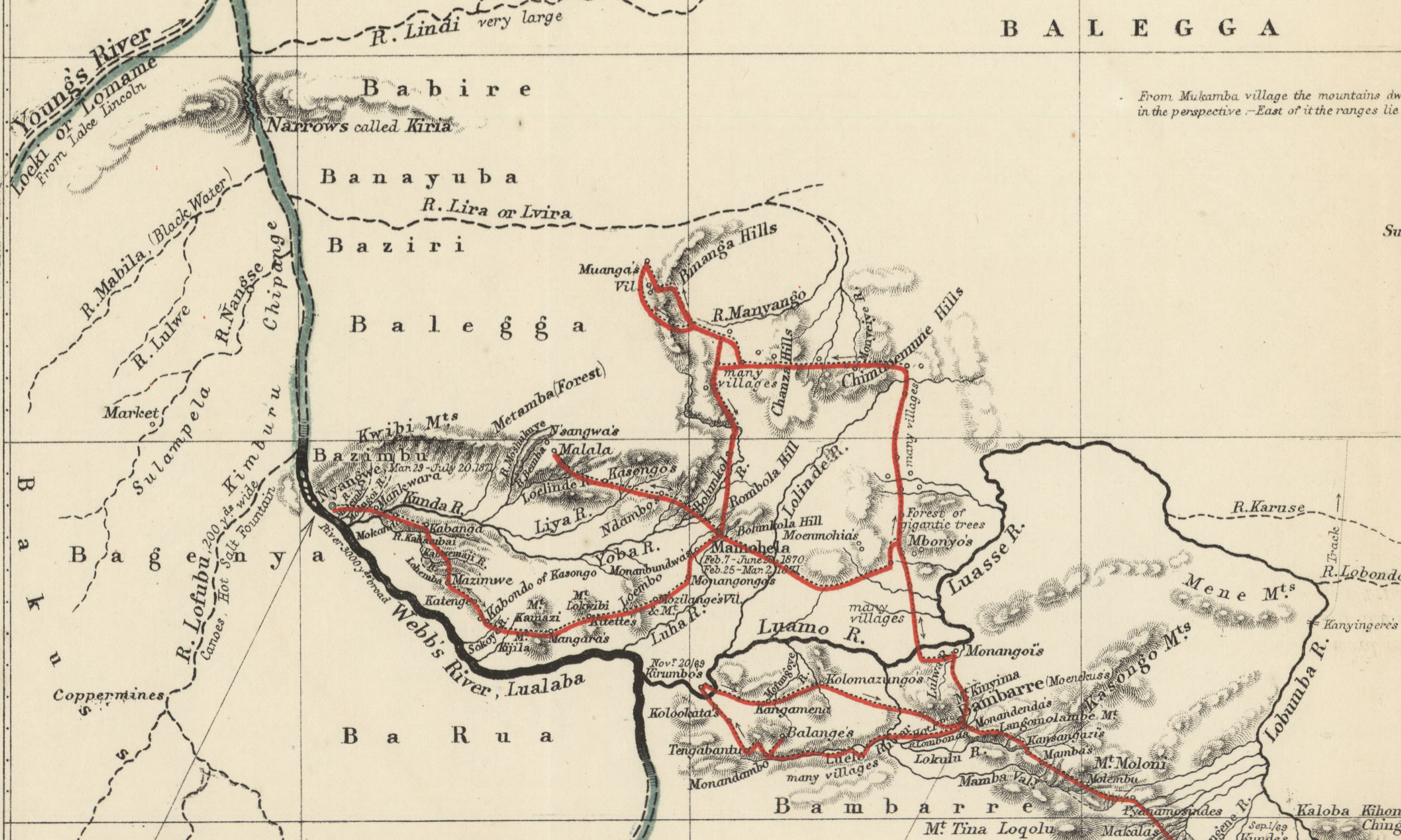 Large map from the Last Journals (Livingstone 1874), detail. Copyright National Library of Scotland. Creative Commons Share-alike 2.5 UK: Scotland (https://creativecommons.org/licenses/by-nc-sa/2.5/scotland/).