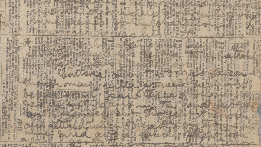 An image of a page of the 1871 Field Diary (Livingstone 1871f:CXLVI), detail. Copyright David Livingstone Centre, Blantyre. As relevant, copyright Dr. Neil Imray Livingstone Wilson. Creative Commons Attribution-NonCommercial 3.0 Unported (https://creativecommons.org/licenses/by-nc/3.0/).