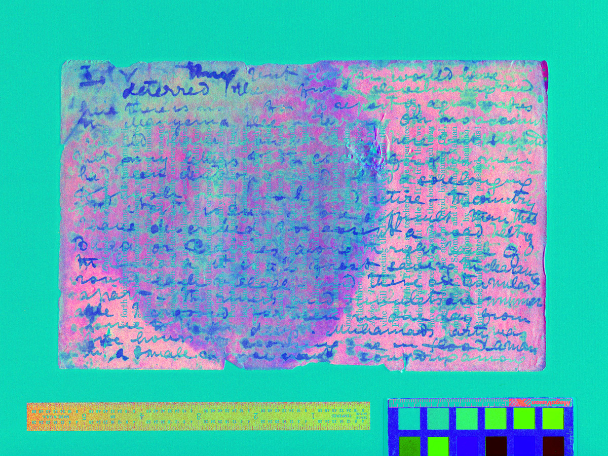 A spectral image of a page of the 1870 Field Diary (Livingstone 1870i:LIV PCA_pseudo_34I). Copyright National Library of Scotland. Creative Commons Attribution-NonCommercial 3.0 Unported (https://creativecommons.org/licenses/by-nc/3.0/).