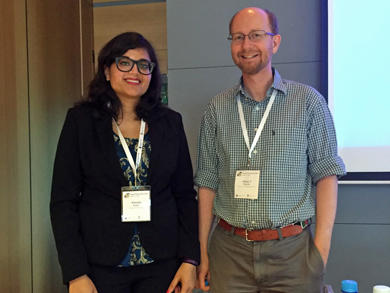 Ashanka Kumari and Adrian S. Wisnicki's at DH2016 in Krakow, Poland. Copyright Ashanka Kumari. CC BY-NC 3.0
