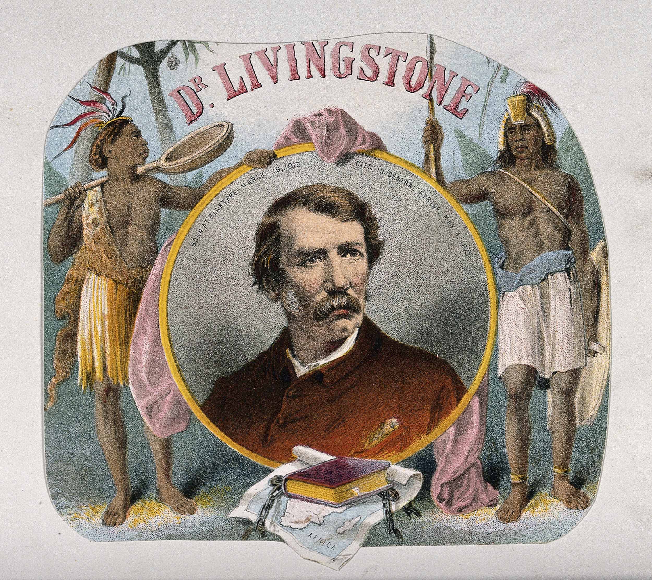 Lithograph of David Livingstone. Copyright Wellcome Library, London. Creative Commons Attribution 4.0 International (https://creativecommons.org/licenses/by/4.0/).