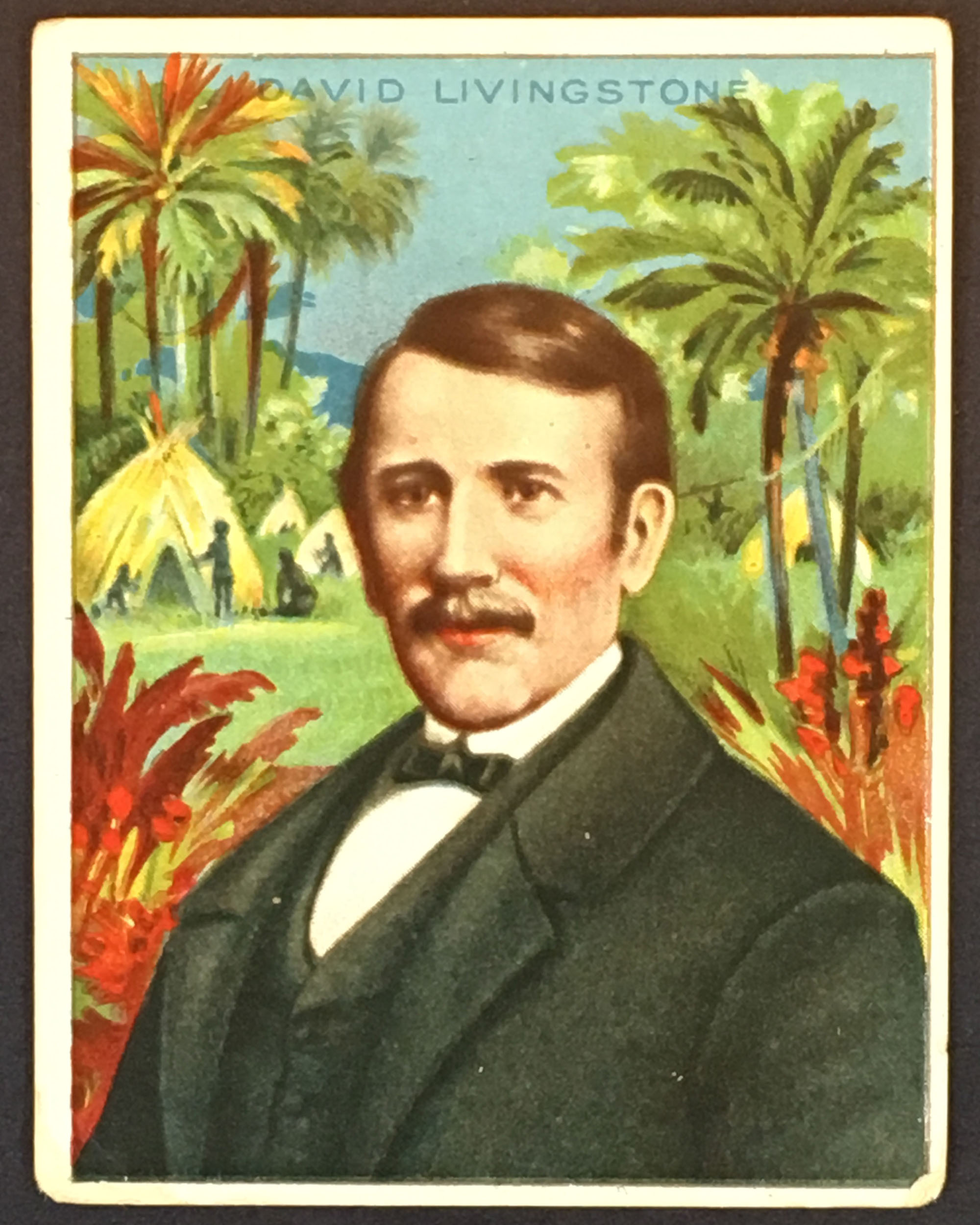 Greatest Explorers Tobacco Trading Card: David Livingstone, 1910, recto. Image copyright Adrian S. Wisnicki. Creative Commons Attribution-NonCommercial 3.0 Unported (https://creativecommons.org/licenses/by-nc/3.0/).