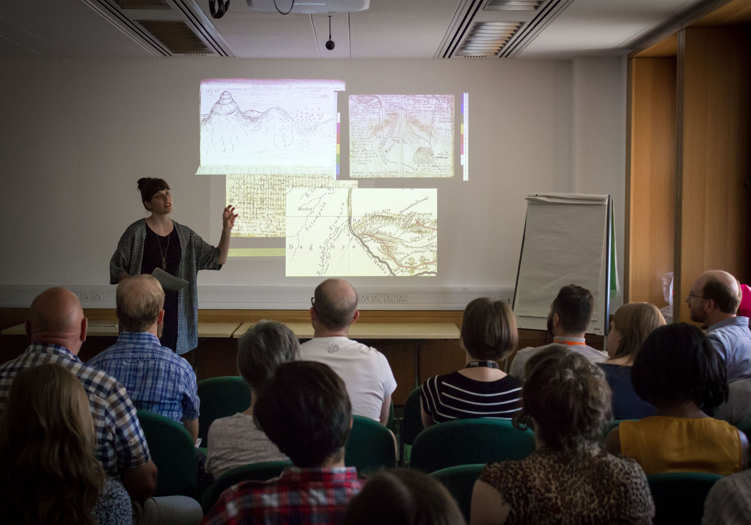 Megan Ward lectures on the new Livingstone Online at the British Library, 2015. Copyright Angela Aliff. Creative Commons Attribution-NonCommercial 3.0 Unported (https://creativecommons.org/licenses/by-nc/3.0/)