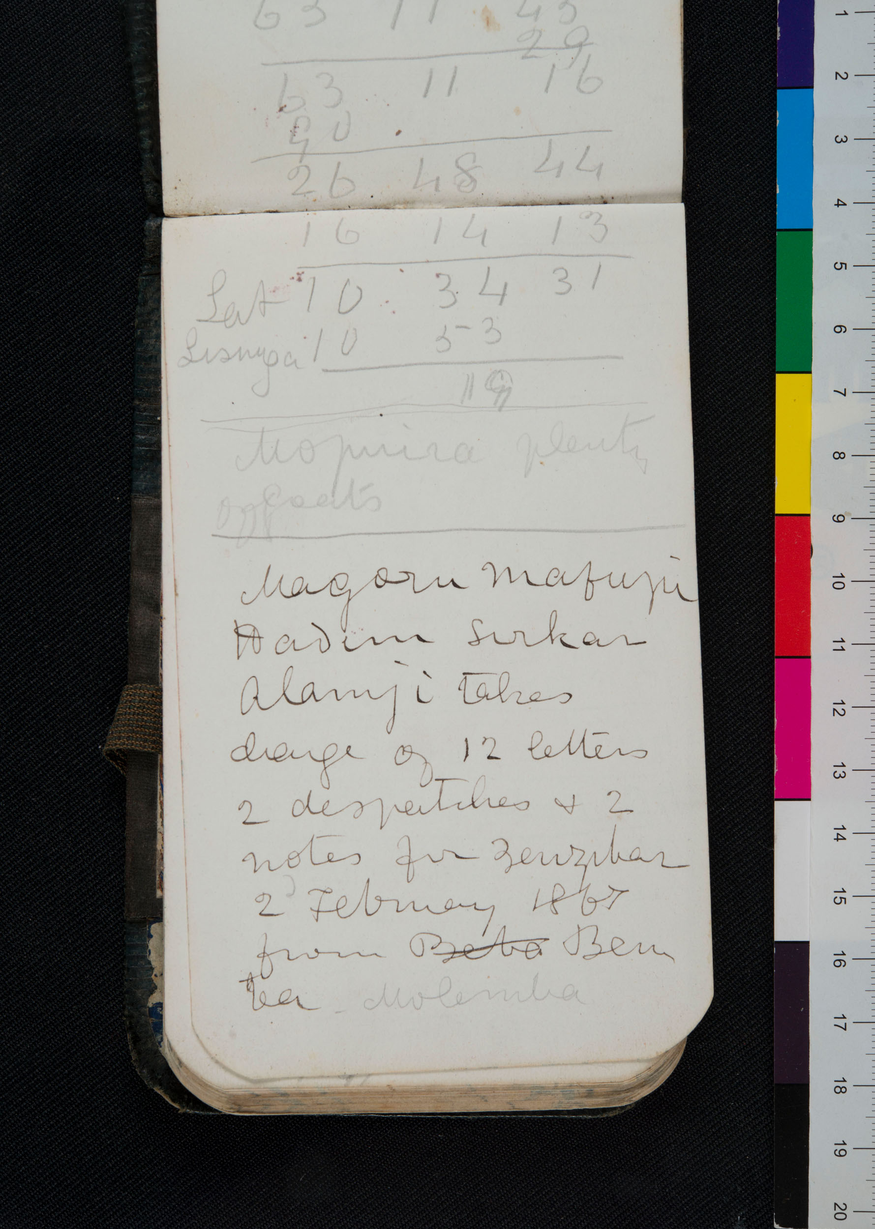 An image of a page of Field Diary VII (Livingstone 1866f:[121]). Copyright David Livingstone Centre. Creative Commons Attribution-NonCommercial 3.0 Unported (https://creativecommons.org/licenses/by-nc/3.0/).