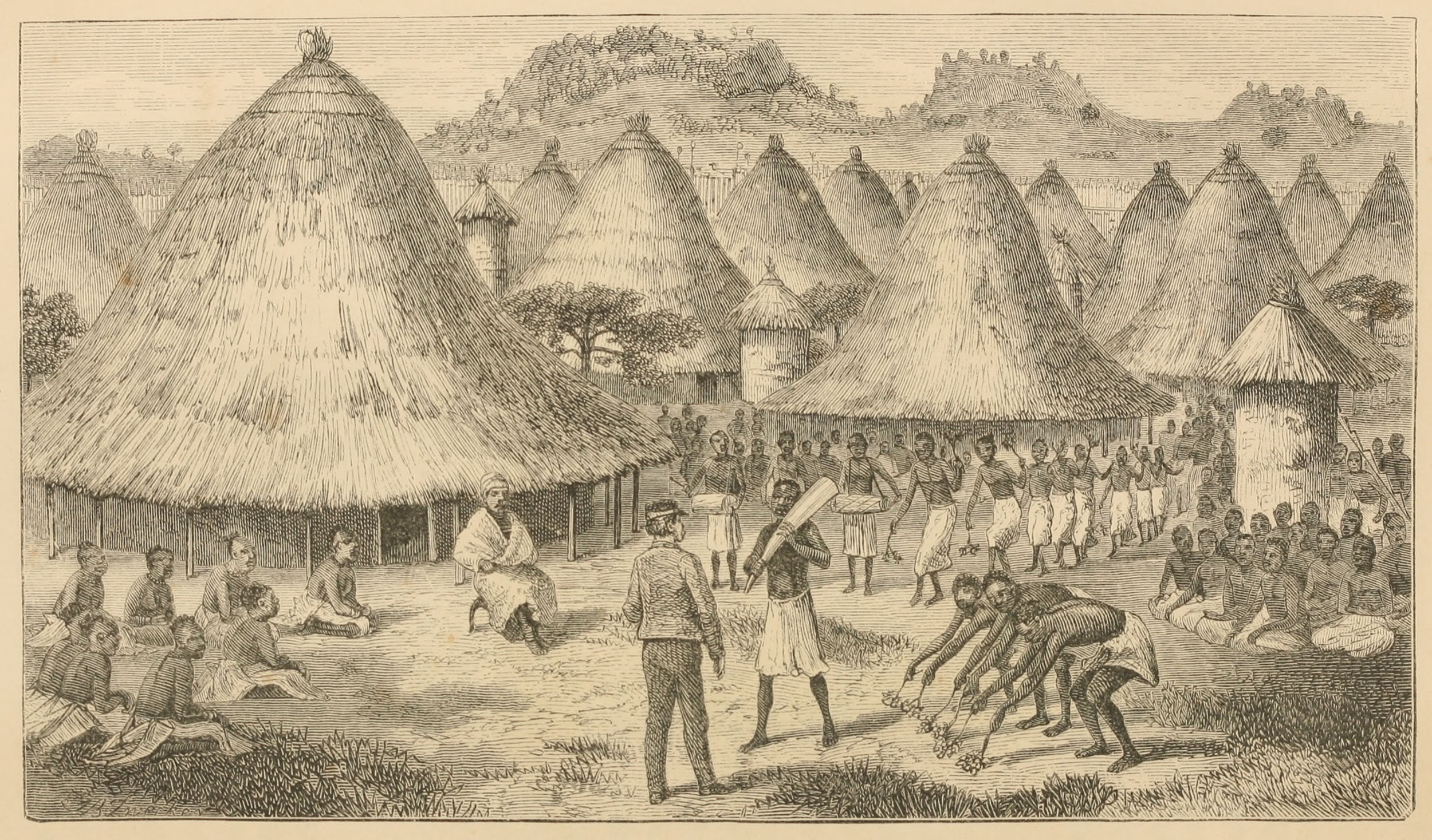 Chitapangwe Receiving Dr. Livingstone. Illustration from the Last Journals (Livingstone 1874,1:opposite 185). Courtesy of Internet Archive
