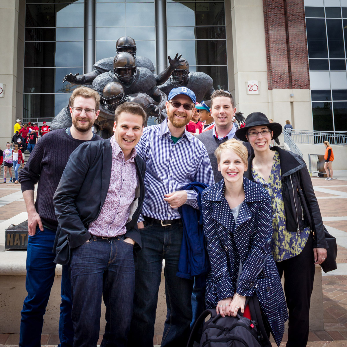 Justin D. Livingstone, James Mussell, Adrian S. Wisnicki, Jared McDonald, Angela Aliff, and Mary Borgo Ton in Lincoln, Nebraska, 2016. Copyright Angela Aliff. Creative Commons Attribution-NonCommercial 3.0 Unported (https://creativecommons.org/licenses/by-nc/3.0/).