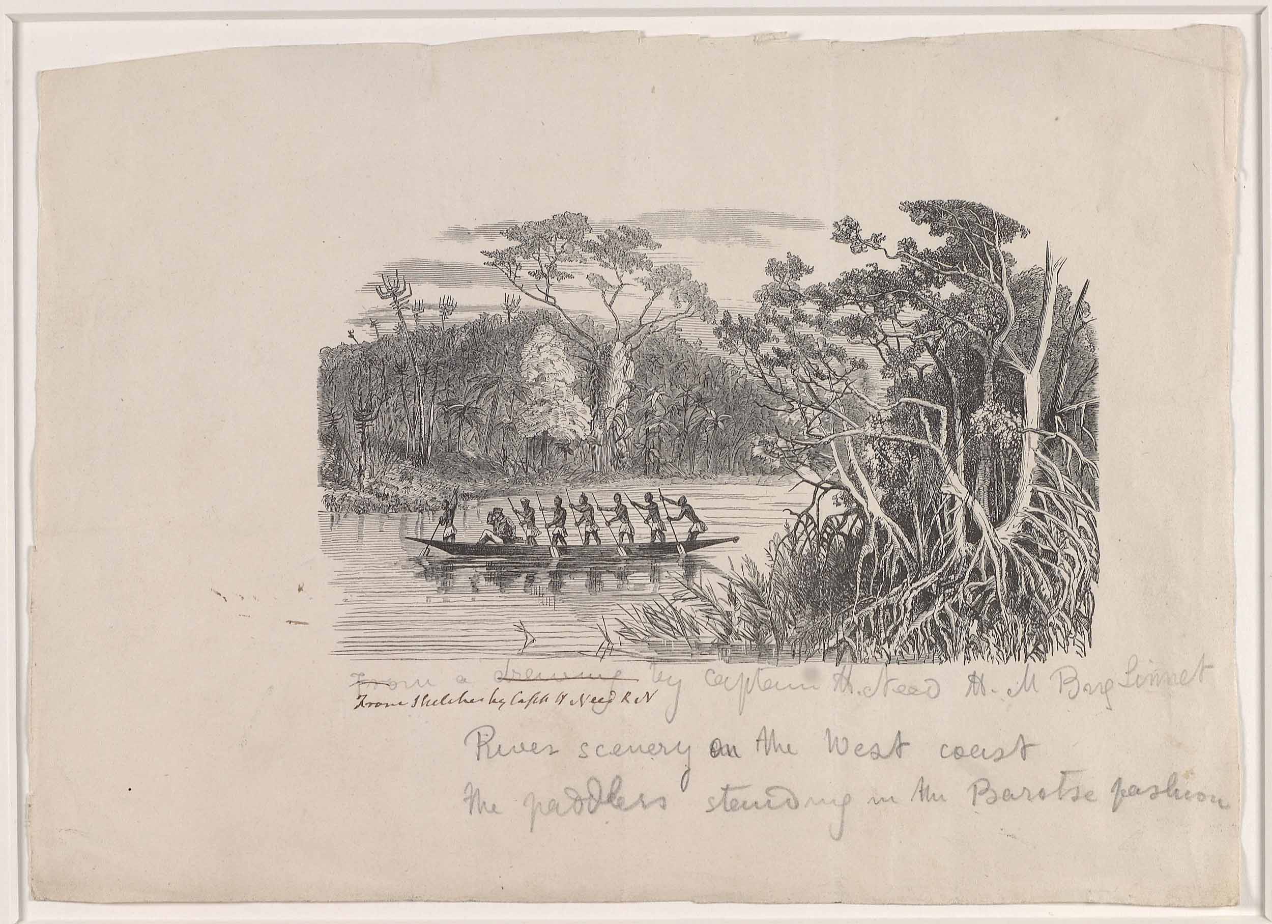 David Livingstone, River scenery on the west coast (Annotated Proof), c.1856-1857. Copyright National Library of Scotland. Creative Commons Share-alike 2.5 UK: Scotland(https://creativecommons.org/licenses/by-nc-sa/2.5/scotland/).