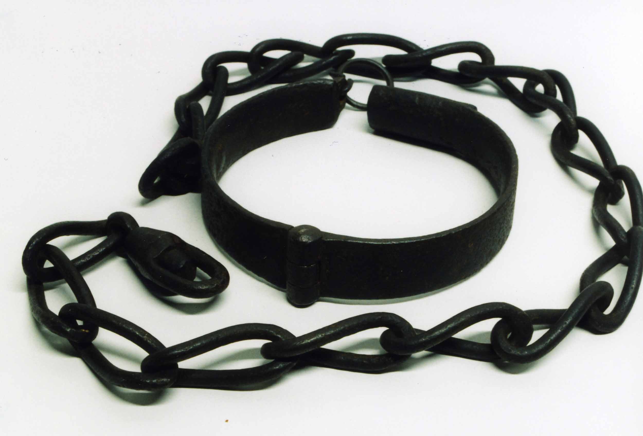 Slave chain for children. Copyright Livingstone Online (Gary Li, photographer). May not be reproduced without the express written consent of the National Trust for Scotland, on behalf of the Scottish National Memorial to David Livingstone Trust (David Livingstone Centre).