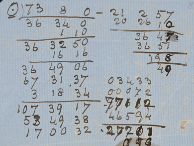 Image of a page of David Livingstone, Calculations and Geographical and Cultural Notes, 4-6 November 1872, detail. Copyright David Livingstone Centre, Dr. Neil Imray Livingstone Wilson, University of Glasgow Photographic Unit. CC BY-NC 3.0