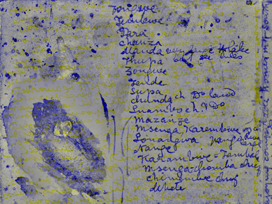 Processed spectral image of a page from David Livingstone's "Retrospect to be Inserted in the Journal" (Livingstone 1870a:[3] pseudo_v4_BY), detail. Copyright National Library of Scotland and Dr. Neil Imray Livingstone Wilson: CC BY-NC 3.0