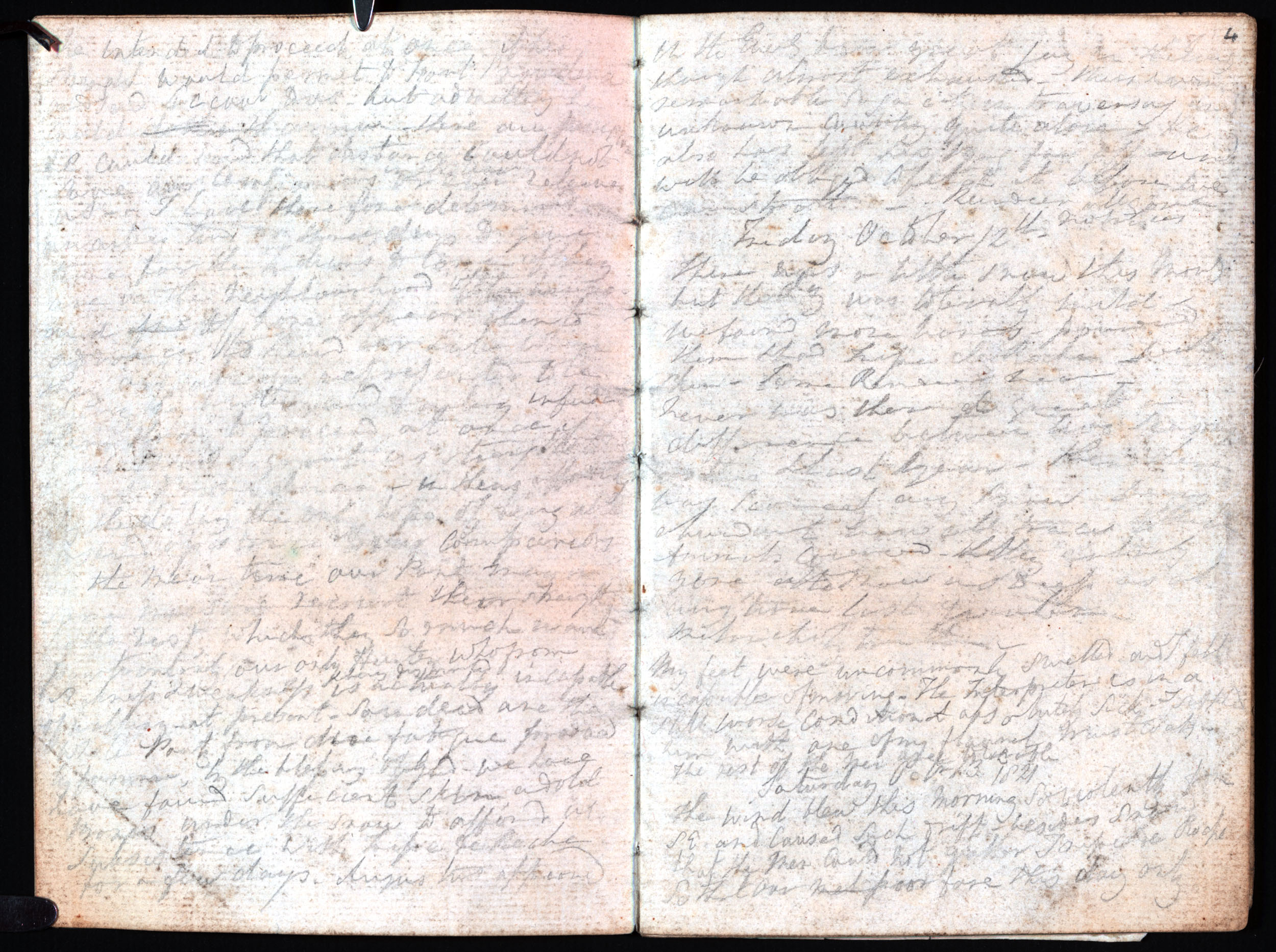 An image of two pages of Sir John Franklin's 1821 Field Diary (National Library of Scotland MS. 42237). Copyright National Library of Scotland. Creative Commons Attribution-NonCommercial 3.0 Unported (https://creativecommons.org/licenses/by-nc/3.0/).